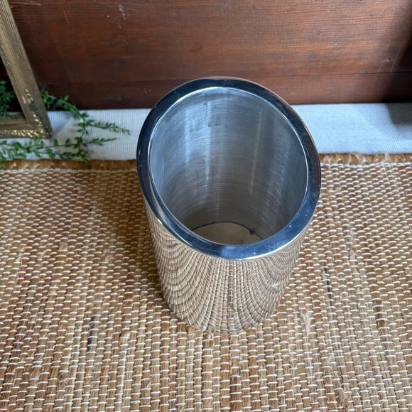 Vintage 2002 Nambe Tilt Wine Chiller 6243 Silver Alloy 7" x 4.5" - Picture 2 of 10